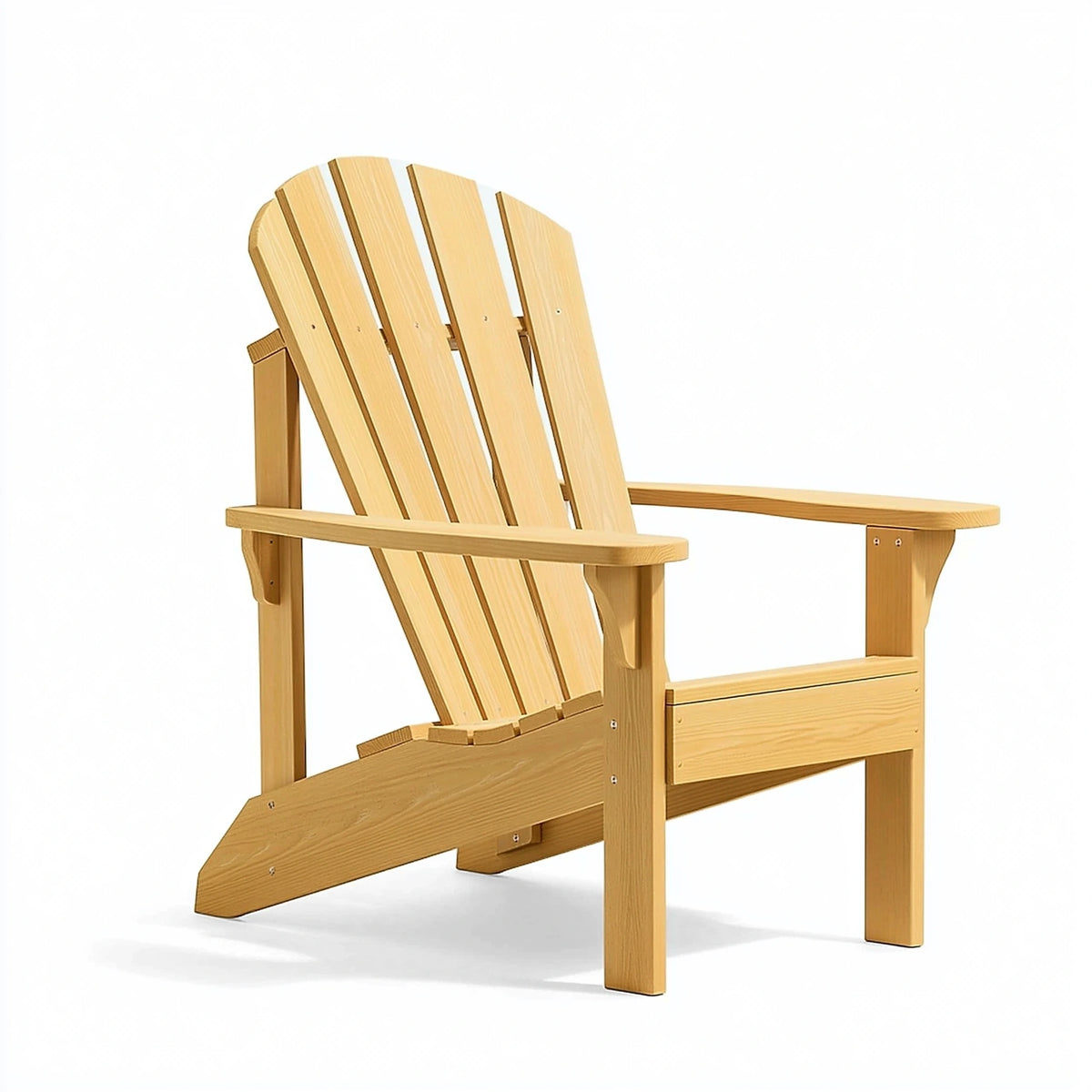 Adirondack Gartenstuhl 98 x 80 x 95 cm aus Holz Natur mit breiten Armlehnen