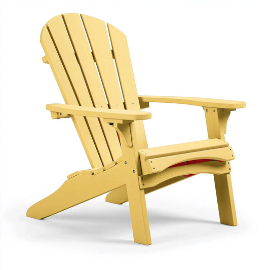Adirondackstuhl 78 x 90 x 95 cm aus lackiertem Holz Gelb für Garten und Terrasse