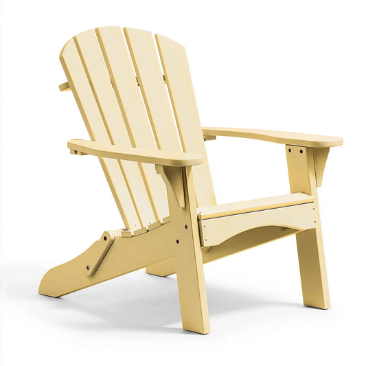 Adirondackstuhl 83 x 78 x 94 cm aus lackiertem Holz Gelb klappbar für Garten